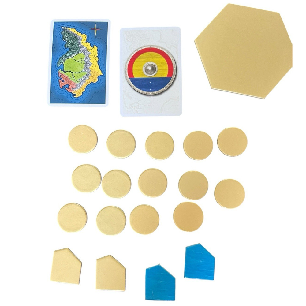 21 Settlers Of Catan Replacement Cards, Hex, Harbor Trading, Circular Chits